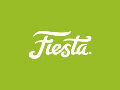 the word fiesta written in white on a green background