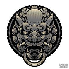 Japanese Tattoo Illustration, Foo Dog Tattoo Design, Foo Dog Tattoo, Japan Tattoo Design, Fu Dog, Japanese Drawings, Asian Tattoos, Japan Tattoo, Japanese Tattoo Art