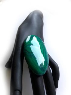 Jumbo Green Ring Huge Brutalist Ring Malachite Pattern - Etsy Bosnia and Herzegovina Artistic Green Ring Jewelry, Handmade Green Oval Crystal Ring, Malachite Pattern, Green Gold Ring, Brutalist Ring, Big Statement Rings, Green Ring, Green Rings, Bold Rings