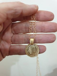 Long coin necklace, 14k gold necklace, gold coin necklace, coin pendant necklace, medallion necklace, coin necklace, gold pendant necklace This coin pendant was made out of a Swiss coin which I duplicated and made into a beautiful coin pendant necklace. The necklace I chose for the coin is of large chain links and made of 14k gold filled. This long gold coin necklace is great for everyday wear, unique and beautiful. The coin pendant necklace is also available in sterling silver. Dimensions: The Round Disc Medallion Necklace With Coin Pendant, Gold Plated Medallion Necklace With Coin Pendant, Gold Coin Necklace Tarnish Resistant, Gold Tarnish Resistant Coin Necklace, Gold Medallion Necklace With Round Coin Pendant, 14k Gold Medallion Coin Necklace, 14k Gold Coin Necklace, Gift Coin Necklace With Coin Pendant, Tarnish Resistant Gold Coin Necklace