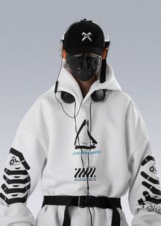 23 AW Cyber Ninja Hoodie - Jiye Heavy Industry - X Techwear Sweatshirt With Adjustable Hood, Hooded Techwear Sweatshirt For Streetwear, Techwear Sports Hooded Sweatshirt, Techwear Hoodie With Double-lined Hood, Techwear Hoodie With Double-lined Hood And Crew Neck, Cyberpunk Hoodie, Techwear Hoodie, Ninja Hoodie, Techwear Cyberpunk