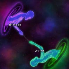 an image of two people flying through the air with text that reads let me go you first