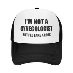 PRICES MAY VARY. I'M NOT A GYNECOLOGIST BUT I'LL TAKE A LOOK: The Funny Trucker Hats With The Unique Inappropriate Gag & Fun Humor Joke Style Design, Funny Hats Will Make You Special And Become The Focus In Parties And Daily Life.--【Choosing the right seller is the key to purchasing high-quality products】 High-Quality Material: Made From 100% Polyester, Our Trucker Hat Is Soft, Breathable, And Comfortable.--【Choosing the right seller is the key to purchasing high-quality products】 Adjustable Fit Funny Baseball Hats, Funny Trucker Hats, Funny Baseball Hat, Funny Baseball Caps, Funny Trucker Hat, Bachelorette Hats, Silly Hats, Funny Hats, Baseball Cap