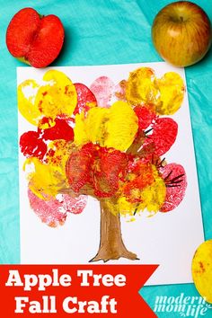 an apple tree fall craft for kids