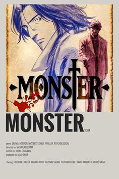 the cover for monster monster, featuring an image of a man with blue hair