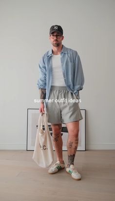 Capsule Style, Pool Party Outfits, Classy Streetwear, Mens Fashion Rugged, Shorts Outfits, Mens Club