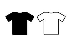 two t - shirts on a white background, one is black and the other is white