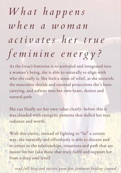 Balancing Feminine Energy, Feminine Energy Spirituality, Womb Healing For Women Affirmations, Healing The Divine Feminine, Divine Feminine Definition, Divine Feminine Journaling, Activating Feminine Energy, Awaken Feminine Energy, Feminine Energy Journaling