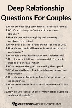 These relationship questions for couples are perfect for your next date night!  We’ve put together some deep questions for couples that will tackle some tricky subjects and light-hearted ones too. All with the goal of talking honestly and openly about your relationship.  SAVE this pin for LATER! Couples Counseling Questions, Questions For Your Husband, Questions To Strengthen A Relationship, Open Ended Questions For Couples, Relationship Check In Questions, Deep Questions For Couples, Deep Relationship Questions, Long Distance Relationship Questions