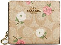 Snap Wallet, Coach Outlet, Signature Canvas, Outlet, Floral Print, Wallet, Canvas, Floral