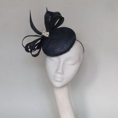 Navy Blue Fascinator Royal Ascot Hat Kentucky Derby Hat | Etsy Elegant Sinamay Headband Fascinator, Adjustable Sinamay Headpiece For Kentucky Derby, Formal Sinamay Fascinator, Adjustable Sinamay Top Hat For Royal Ascot, Adjustable Sinamay Fascinator For Formal Occasions, Adjustable Sinamay Headpieces For Party, Adjustable Sinamay Fascinator For Royal Ascot, Adjustable Sinamay Headpiece For Parties, Adjustable Sinamay Fascinator For Events