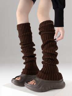 Add a cozy and fashionable touch to your daily outfits with our 70cm Daily Knit Leg Warmers, available in five versatile colors. Fall Cable Knit Leg Warmers, Casual Thick Leg Warmers, Cozy Brown Leg Warmers For Fall, Cozy Brown Leg Warmers, Casual Cable Knit Leg Warmers For Fall, Thick Cable Knit Leg Warmers For Fall, Trendy Leg Warmers For Cold Weather In Fall, Cozy Knitted Leg Warmers For Fall, Comfortable Knitted Leg Warmers For Autumn