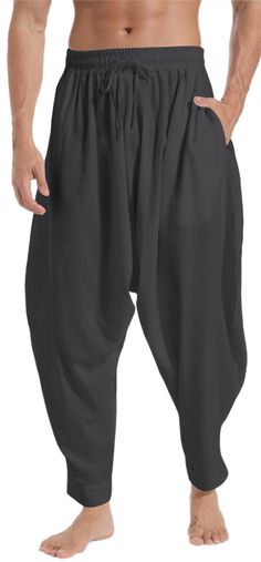 PRICES MAY VARY. Elasticated waist and ankles with two side pockets. Aladdin and hippie style adds a trendy and unique touch to your wardrobe. Wear these harem pants for men as loose fit cosplay pants, fashionable street wear, Halloween pants, dance pants, lounging pants, juggling clothes, hippie clothes & much more. Perfect for indoor and outdoor activities, or lounging around the house, these comfy mens harem pants with elastic waist effortlessly take you from day to night in superior quality Parachute Pants Mens, Upcycled Baby Clothes, Mens Harem Pants, Arab Clothing, Aladin Pants, Joseph Costume, White Harem Pants, Harem Pants Outfit, Halloween Pants