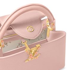 LOUIS VUITTON® - Capucines Mm - Blush Pretty Purses, Louis Vuitton Sac, Louis Vuitton Capucines, Luxury Bags Collection, Girly Bags, Fancy Bags, Handbag Heaven, Luxury Purses, Classic Bags