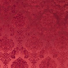 Expertly designed for a sophisticated touch, our Casino Fabric boasts a tonal damask pattern that adds depth to any space. Perfect for drapery, upholstery, and even wallpaper, this fabric elevates any room with its elegant design. Add a touch of luxury to your home with this versatile and timeless fabric. Tonal Damask Design Content: 100% Polyester Fabric Width: 56" Wide Horizontal Repeat: 14" Vertical Repeat: 20.5" Cleaning Code: S-Solvent or Dry Clean Fabric Weight Per Yard: 1.66 lb Per Yard U Damask Design, Damask Fabric, Red Sofa, Fabric Textures, Damask Wallpaper, Traditional Fabric, Table Linen, Textiles Fashion, Classic Interior