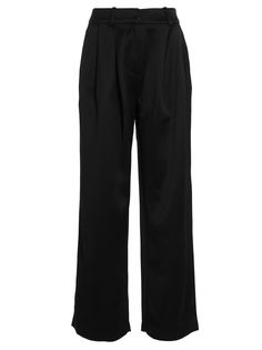 Viscose and wool blend pants with front pleats, hook-and-eye and button closure, pockets and a loose leg. Composition: 82% viscose 18% wool Elegant High-waisted Viscose Pants, Chic Formal Viscose Pants, Viscose Wide-leg Pants For Formal Occasions, Formal Viscose Wide-leg Pants, Formal Viscose Trousers, Elegant Viscose Wide Leg Pants For Work, Workwear Wide-leg Viscose Pants, Viscose Wide-leg Workwear Bottoms, Viscose Wide-leg Workwear Pants