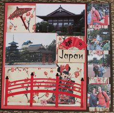 Epcot Japan scrapbook page. Travel Guides Layout, Japan Package