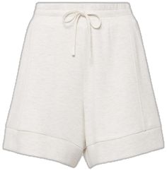 White Shorts With Banded Waist For Summer, White Summer Shorts With Banded Waist, Summer White Shorts With Banded Waist, White Elastane Shorts For Spring, Chic High-waist Elastane Shorts, Chic White Bermuda Shorts For Day Out, Chic High Waist Elastane Shorts, Casual White Shorts With Banded Waist, Chic Elastane Shorts With Short Inseam