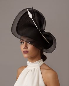 Black Woman Ascot Races Hat Kentucky Derby Hat With Veil - Etsy Black Curved Brim Hat For Royal Ascot, Black Hat With Curved Brim For Royal Ascot, Black Brimmed Hats For Royal Ascot, Formal Black Costume Hats With Curved Brim, Black Formal Costume Hat With Curved Brim, Black Wide Brim Hat For Royal Ascot, Black Fitted Fascinator For Evening, Fitted Black Fascinator For Evening, Elegant Black Fascinator For Evening