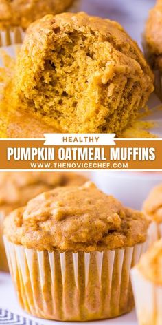 healthy pumpkin oatmeal muffins are the perfect way to start your day