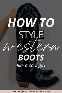 Looking to incorporate Women's Boots into your everyday Women's Fashion? Discover how to style Western Boots effortlessly, from pairing them with dresses for a modern twist to matching with jeans for a classic Western look. Find the best tips to make Western Boots versatile and stylish in any season. Turquoise Boots Outfit Country, Black Leggings And Cowboy Boots Outfit, Cowgirl Boots Outfit Black Women, Stylish Western Outfits Women, Jeans And Cowgirl Boots Outfit, Turquoise Boots Outfit, Black Cowgirl Outfit