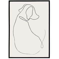 a black and white drawing of a dog's head in the shape of a rectangle