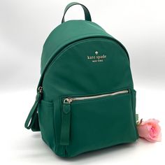 Brand New With Tag Kate Spade Medium Chelsea Nylon Backpack Product Details Measurements 9.32" W X 12.88" H X 6" D Handle Drop: 2.0" Color: Deep Jade Features Metal Pinmount Logo Closure Type: Zip Closure Dust Bag Included: No Interior: Front Slip, Front Credit Card Slots, Key Leash, & Back Zip Pockets Exterior: Front Zip Pocket & 2 Side Pockets Materials 100% Recycled Nylon Trim: Smooth Pvc Trim Imported Style Number Kc522 Kate Spade Nylon Backpack For Everyday Use, Kate Spade Casual School Backpack, Casual Kate Spade Bag For School, Kate Spade Nylon Backpack For Everyday, Kate Spade Nylon Backpack For School, Casual Kate Spade School Backpack, Casual Nylon Kate Spade Bag, Kate Spade Everyday Nylon Backpack, Kate Spade Nylon Backpack