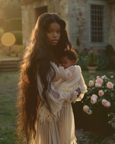 Long Romantic Hair, Spiritual Photoshoot Black Women, Etheral Black Women, Black Princess Photoshoot, Black Femininity Art, Goddess Aesthetic Black Women, Long Natural Hair Aesthetic, Nia Core Aesthetic, Curly Long Hair Aesthetic