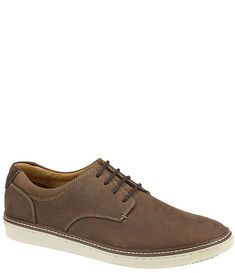 Johnston & Murphy Men's McGuffey Plain Toe Shoes | Dillard's Synthetic Lace-up Shoes With Leather Sole In Classic Style, Cushioned Footbed Sneakers With Round Toe, Low-top Leather Sneakers For Derby, Leather Low-top Dress Shoes With Ortholite Insole, Casual Leather Dress Shoes With Cushioned Footbed, Brown Suede Oxfords With Cushioned Footbed, Suede Sneakers With Leather Footbed And Plain Toe, Suede Lace-up Dress Shoes With Cushioned Footbed, Suede Sneakers With Leather Footbed