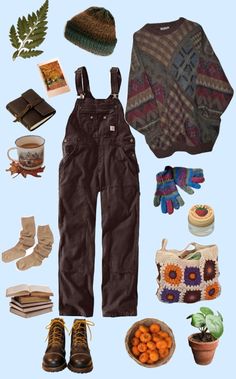 Cottagecore Outfits Sweater, Cottage Core Sweater Outfit, Rusticcore Outfits, Utility Core Outfits, Cozy Cottage Core Outfit, Woodland Outfit Women, Aesthetic Gardening Outfits, Cottage Core Inspo Outfits, Rustic Core Aesthetic Outfit