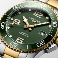 Longines HydroConquest 41mm PVD Steel Green Matt Men's Watch L37813067– Time Machine Plus Steel Aesthetic, Longines Hydroconquest, Swiss Watch Brands, Longines Watch, Amazing Watches, Authentic Watches, Time Machine, Gold Hands, Luxury Watches For Men