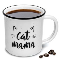 PRICES MAY VARY. SIP & SMILE - Shake off your morning cattitude with our Cat Mama mug; Channel your inner cat as you sip your favorite beverage using our novelty cat mug PERFECT GIFT - The purrfect gift for any occasion, our cat mama coffee mug funny makes special events and coffee sessions at home or in the office a lot more enjoyable FADE-RESISTANT - Imprinted text does not fade on our cat mama coffee cup; Cat mom mug with the best saying will help you get through the week DURABLE CERAMIC CHAR Cup Cat, Mama Mug, Cat Mama, Mama Cat, Coffee Mug Funny, Coffee Mug Sets, Cat Mug, White Coffee Mugs, Mom Mug