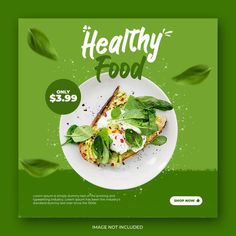 a poster for a healthy food restaurant