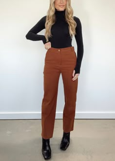 PI5557LA cotton denim pants Fore Collection Fall Business Casual Outfits, Cute Professional Outfits, Business Casual Fall, Outfits For Work, Office Outfits Women, Business Casual Outfits For Work, Elegante Casual, Event Outfit