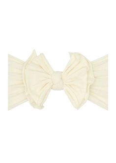 We like big bows and we cannot lie! From family photos to trips to the zoo, the fab bow headband ensures your mini-me looks fab-bow-lous® doing it all. Limited seams on the headband means maximum stretch for ultimate comfort. Soft, rolled edges makes this bow casual enough for everyday wear. Each headband is hand sewn and tied by women in our local community. Adjustable Cream Hair Accessories With Bow, White Headband With Bow Tie, White Bow With Matching Headband, White Bow Tie Headband, Adjustable White Bow With Matching Headband, Adjustable White Bow Tie Headband, White Adjustable Bow With Butterfly Knot, Adjustable White Satin Bow, Cute White Headband With Bow Tie