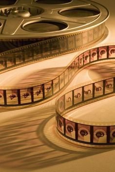 an image of a film strip in motion