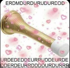 an image of a gold blow dryer with hearts on it and the words, erd