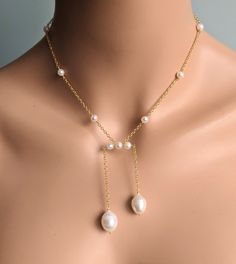 "White Broque Pearl on Gold Filled Chain Dangle Neckace, Modern Bridal Jewelry, Beach Wedding Necklace, June Birthstone. 16\"- 18\" * Processing time is 3-5 days.  * US orders are shipped first class mail. * International orders are shipped first class international. * Shipping upgrades are available at checkout. Thank you for visiting my listing! Have a wonderful day!" Adjustable White Dangle Backdrop Necklace, White Adjustable Dangle Backdrop Necklace, White Dangle Drop Necklace For Formal Occasions, White Dangle Drop Necklace With Adjustable Chain, Adjustable Pearl Drop Bridal Necklace For Formal Events, White Dangle Bridal Necklace For Anniversary, White Pearl Drop Backdrop Necklace, White Dangle Backdrop Necklace With Adjustable Chain, Formal White Dangle Drop Necklace