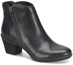 Step stylishly throughout the day in these sleek ankle boots featuring sturdy block heels to support your strides and convenient side-zip closures. From Comfortiva. Calf Leather, Side Zip, Block Heels, Fashion Shoes, Ankle Boots, Shoe Boots, The Day, Sleek, Heels