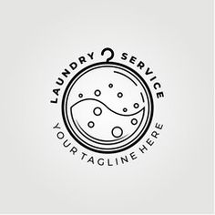 the logo for laundry 2 service youracline here is black and white on a light gray background