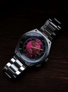 Japanese Rare Watch Orient Sea King SK Automatic Men's - Etsy Ukraine Classic Pink Watch With Round Dial, Pink Round Watches With Subdials, Pink Watch With Subdials As Gift, Pink Watches With Subdials As A Gift, Pink Analog Watch Accessories With Round Dial, Pink Analog Watch With Round Dial, Tactical Watch, 1980s Bands, Orient Watch