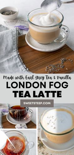 the london fog tea latte recipe is made with real tea and vanilla ice cream