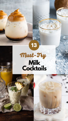 Milk Cocktails Moose Milk Cocktail, Milk Cocktail Recipes, Cocktails With Milk, Milky Cocktails, Milky Drinks, Milk Cocktails, New Year's Drinks, Creamy Cocktails