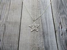 Star Gifts, Silver Star Necklace, Jewelry Star, Star Necklace Silver, Necklace Star, Fancy Necklace, Cross Chain, Necklace Bridal, Stainless Steel Cable