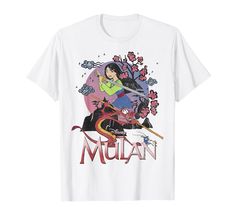 PRICES MAY VARY. Officially Licensed Disney Mulan Apparel 18PRIN00421A-002 Lightweight, Classic fit, Double-needle sleeve and bottom hem Mulan Warrior, Portrait Logo, Sunset Poster, Disney Mulan, Collage Portrait, 9th Grade, Mulan, Logo T Shirt, Tshirt Logo