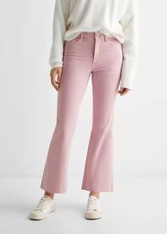 Flared jeans - Teenage girl | Mango Teen USA Pink Flared Jeans, Teen Usa, Mango Outlet, Flared Jeans, Low Waist, Flare Jeans, Fashion Inspo Outfits, Fashion Inspo, Mango