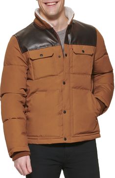 Whether you're headed out to the cabin or just strolling through the park, this adventure-ready puffer jacket has you covered with its soft fleece lining. Spread collar Lined, with 100% polyester fill 65% polyester, 35% cotton Machine wash, tumble dry Imported The Cabin, Puffer Jacket, The Park, Nordstrom Rack, Levi's, Puffer, Coats Jackets, Cabin, Nordstrom