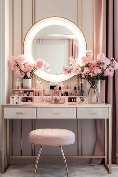 beauty room beauty room design beauty salon interior bedroom ideas baddie apartment ideas bedroom girly apartment décor girly apartment ideas girly apartment aesthetic Pink And Beige Bedroom, Simple Wardrobe Design, Glam Beauty Room, Glam Bathroom Ideas, Bedroom Dresser Styling, Room Design Indian, Room Swing, Small Dressing Room, Bedroom Dressing Room