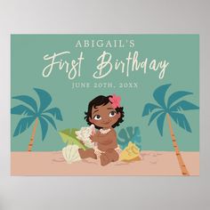 Celebrate your child's Moana themed birthday with this super cute banner. Personalize with their name and date. Moana 1st Birthday Party Ideas Decoration, Moana First Birthday Party, Moana First Birthday, Cute Banner, Moana Party, Moana Birthday, Cute Banners, Disney Moana, Birthday Poster