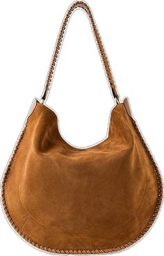 Luxury Suede Hobo Bag With Leather Handles, Hobo Shoulder Bag With Suede Lining, Luxury Hobo Bag With Suede Lining, Luxury Suede Hobo Bag With Soft Leather, Luxury Hobo Shoulder Bag With Suede Lining, Fall Shoulder Bag With Suede Lining, Luxury Suede Bag With Zipper Closure, Elegant Suede Shoulder Bag With Zipper, Brown Suede Top Handle Hobo Bag